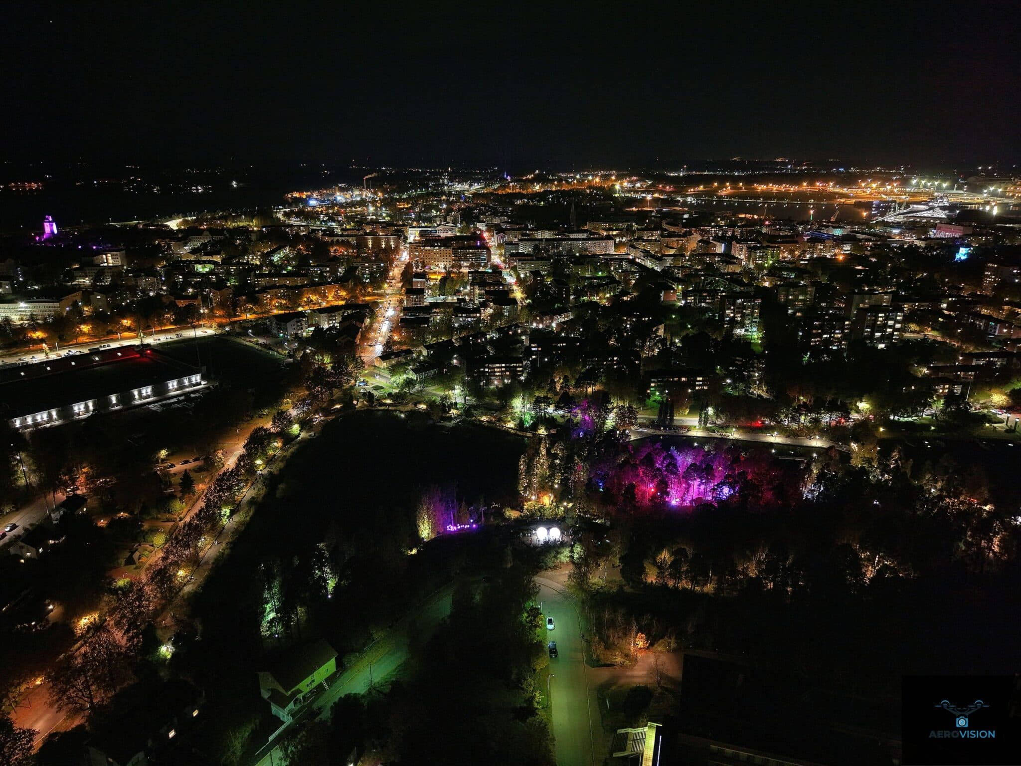 Aaltoja festivaali ilmakuva Kotkansaari